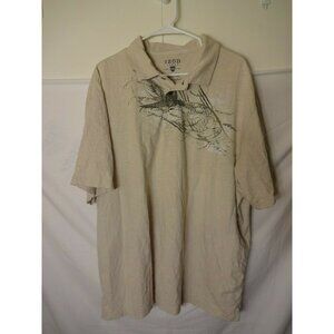 IZOD MENS TRENDY POLO SHIRT BIG MENS SIZE XXL 2X TAN  Short Sleeve Classic